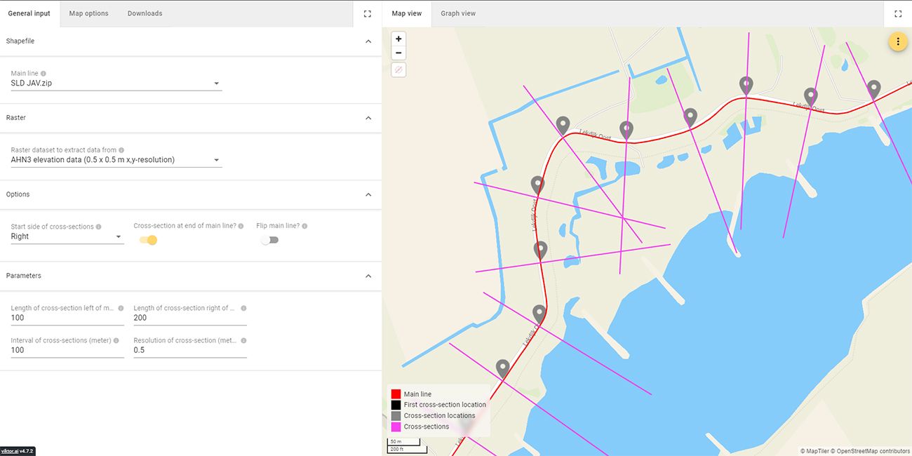 UI of Cloud-based Python Cross-section tool