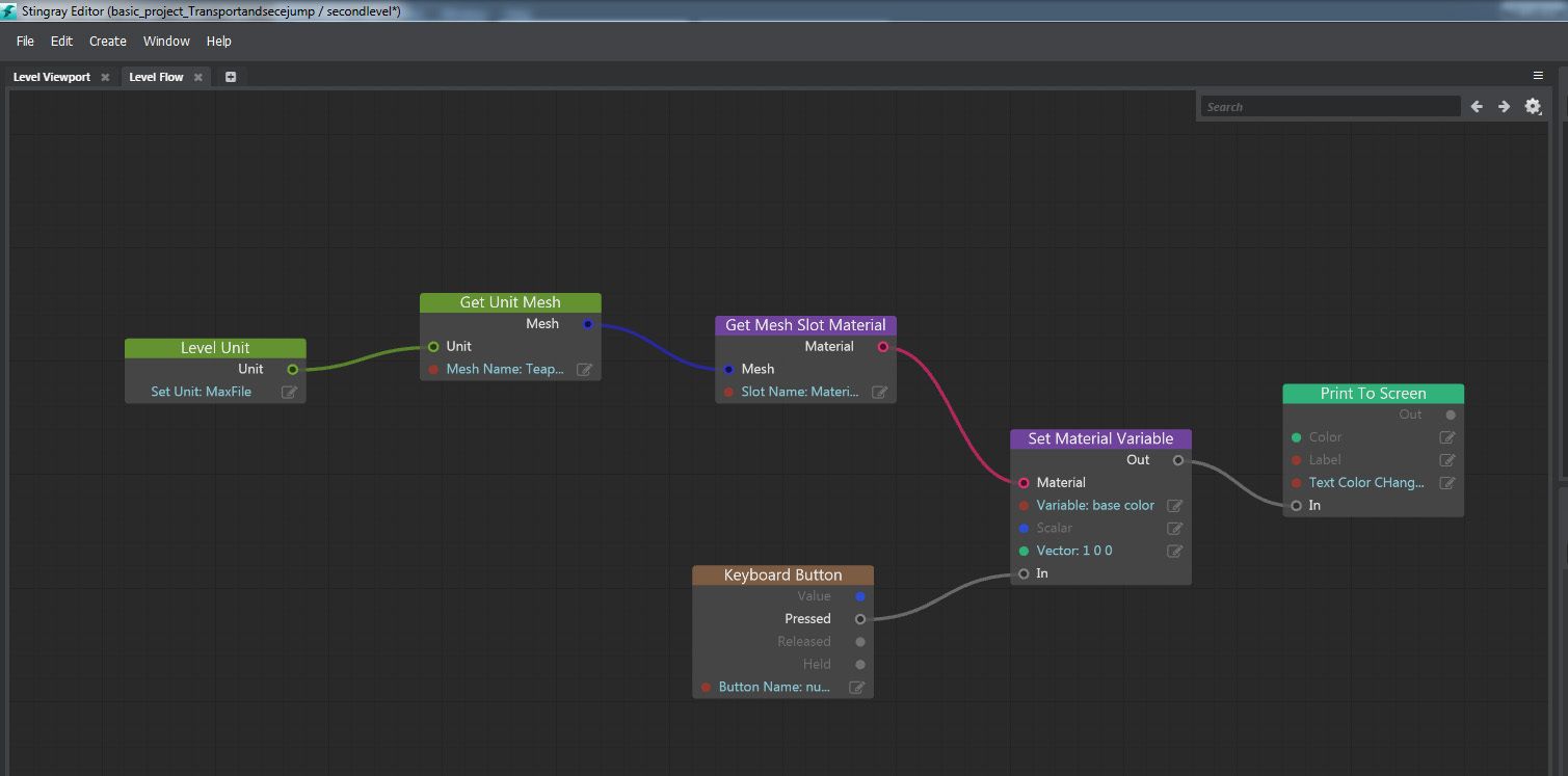 An example of complex structures in Stingray Editor