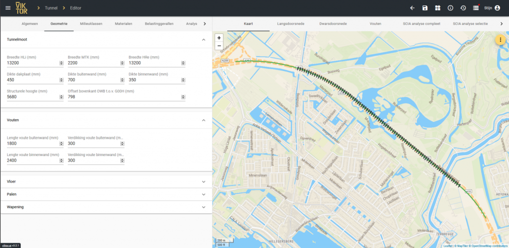 Visualisation of Rottemerentunnel in VIKTOR application