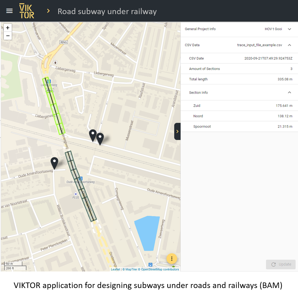 VIKTOR application for designing subways under roads and railways (BAM)